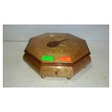 Jewelry box, octagonal shaped with music theme