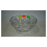 Crystal bowl, 8"  - marked Fostoria 1992