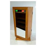 Jewelry armoire, oak table top style, spinning,