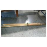 Tool handles lot - seven threaded hard wood -