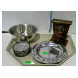Tray lot Includes plate with engraving,