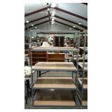 Metal shop shelving, measures 43 inches long, by