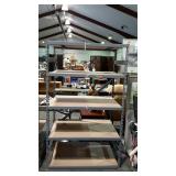 Metal shop shelving, measures 43 inches long, by