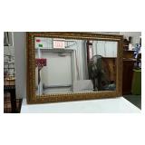 Gilt framed wall mirror with bevel glass - 37x 26