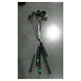 Group lot of misc golf clubs - drivers, putters, &
