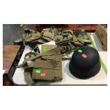 Military lot - helmet with liner-large, chest