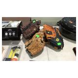 Baseball gloves lot  - five total, 1 MacGregor, 1