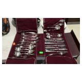 Silverplated flatware set with storage case 49-pcs