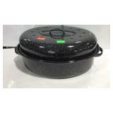 Enamel roasting pan with lid - 15 x 11 x 7