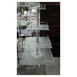 Glass 4 tier store display had rust, measures 63