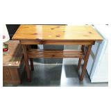 Foyer table, measures 42 by 18, by 33