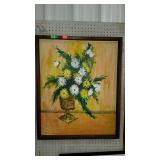Still-life painting on canvas. Signed J.
