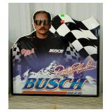 Dale Earnhardt Busch Beer Tin marketing sign,