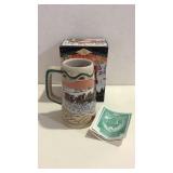 Budweiser 1996 Holiday Stein American Homestead