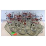 Group of 11 Nascar Bud Glasses, from various
