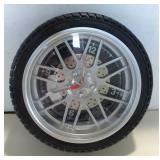 Race Tire wall clock, 10.5" dia. size