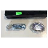 Mark Martin #6 collectible knife and belt buckle