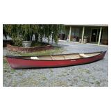 Old Town Discovery 174 Canoe, red color exterior