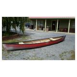 Old Town Discovery 174 Canoe, red color exterior