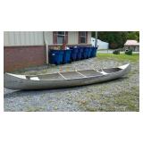 Swan 58 all aluminum Canoe, 17ft long 2 person