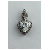 Heart CZ Sterling Silver pendant