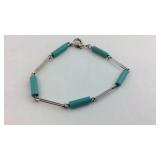 Turquoise Sterling Silver 7 inch Bracelet
