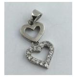 Heart CZ Sterling Silver pendant