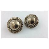Sterling Silver Large Circle  Earrings
