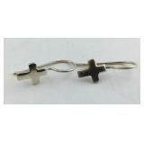 Sterling Silver Cross Earrings