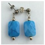 Larimar Sterling Silver Dangle Earrings