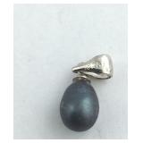 Black Pearl Sterling Silver Pendant