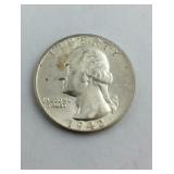 1942 B.U. Silver Washington Quarter