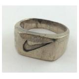 Sterling Silver Nike Ring Size 11.75