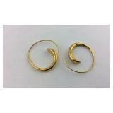 Gold over Sterling Hoop Earrings