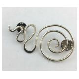 Sterling Silver Swirl Pin