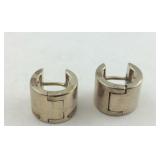 Sterling Silver Wide Huggie Earrings
