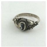 Ying & Yang Sterling Silver Ring Size 5.25
