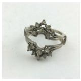 CZ Sterling Silver Wrap Ring Size 7.5