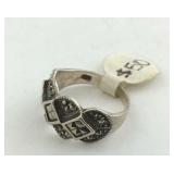 Marcacite Sterling Silver Ring Size 7