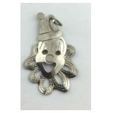 Clown Sterling Silver Pendant