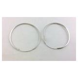 Large Sterling Silver Hoop Earrings