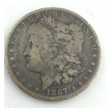 1887 Silver Morgan Dollar