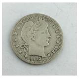 1912 Silver Barber Quarter