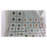 Penny lot, 20 wheat pennies and 10 uncirculated