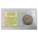 Old Mexican silver dollar