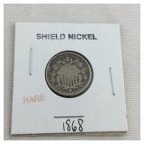 1868 shield nickel
