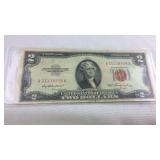 1953 $2 note red seal