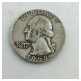 1958 D Washington Quarter