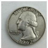 1962 D Washington Quarter