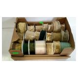 Flat of ribbon. Mostly holiday style. Some